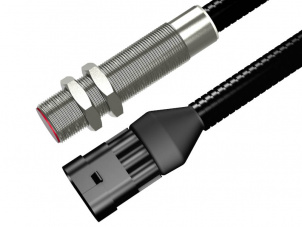 Датчик бесконтактный индуктивный И09-NO-PNP-P3A.3-ПГ-HT-Y10(Л63, Lкорп=75мм, Lкаб=0,8м, с гофро-трубой)