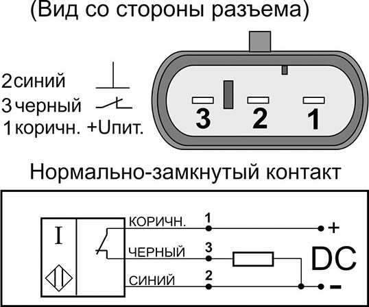 Датчик бесконтактный индуктивный И25-NC-PNP-P3A.3-ПГ-HT-Y10(Л63, Lкаб=0,5м, с гофро-трубой)