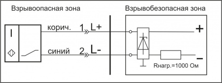 Датчик бесконтактный индуктивный взрывобезопасный стандарта "NAMUR" SNI 13-5-S