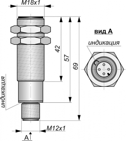 Датчик бесконтактный индуктивный ИВ09-NO/NC-PNP-P-ПГ-BT(12X18H10T)