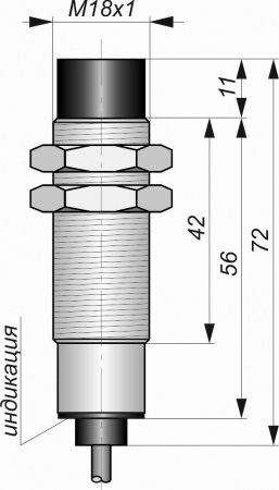 Датчик бесконтактный индуктивный И11-NO-PNP(Л63, Lкаб=3м)