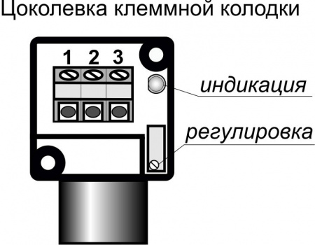 Датчик бесконтактный оптический OC11-NC-PNP-K(Л63, с регулировкой)