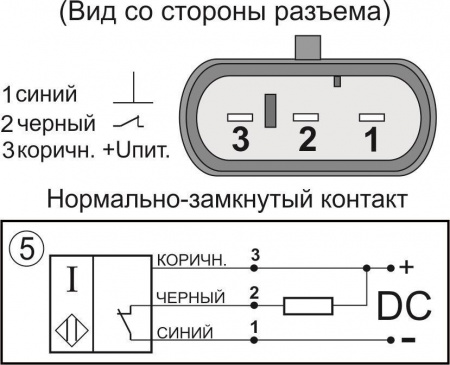 Датчик бесконтактный индуктивный И09-NC-NPN-P3A-HT-Y03(Л63, с гофр. трубкой, Lкаб=2м, инд.конт. NC)