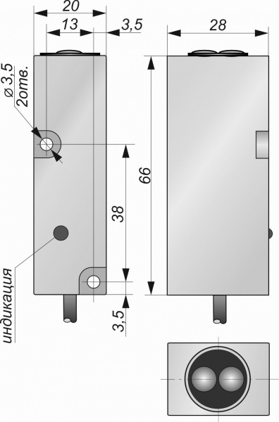Датчик бесконтактный оптический OC15-NO-PNP