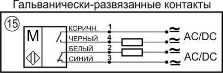 Датчик бесконтактный герконовый DG18MKP-CD-2GNONC-FF-P12.4/1,5-IS