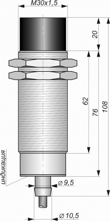 Датчик бесконтактный индуктивный И28-NC-AC-Z(Л63)