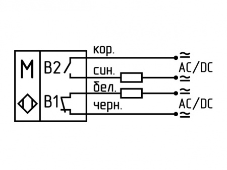 Датчик герконовый поплавковый уровня жидкости DFG 40.25-B2U.170-2GNC/NO-250.12-K46-G5-D