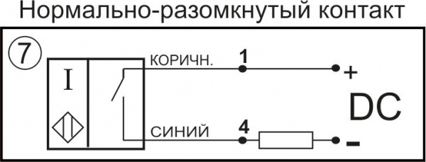 Датчик бесконтактный индуктивный И40-NO-DC-K (с регулировкой)